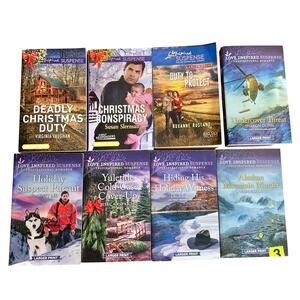 Love Inspired Suspense Inspirational Romance Book Lot 8 Paperback LARGER PRINT
